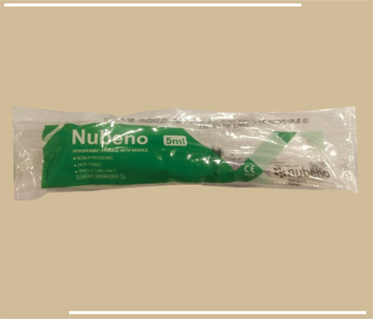 NUBENO SYRINGE 5 ML (21G/22/23/24 G*1") RIBBON PACK by Nubeno