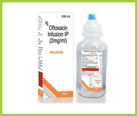 OFLOTAS INJ 100ML ( Ofloxacin IP  200mg  ) by Intas