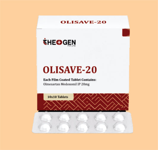 OLISAVE-20 (10X10) Each Film Coated Tablet Contains: Olmesartan Medoxomil IP 20mg by Theon