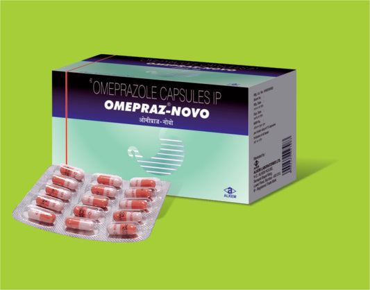 OMEPRAZ NOVO (15'S) ( Omeprazole 20 Mg Capsules ) by Alkem