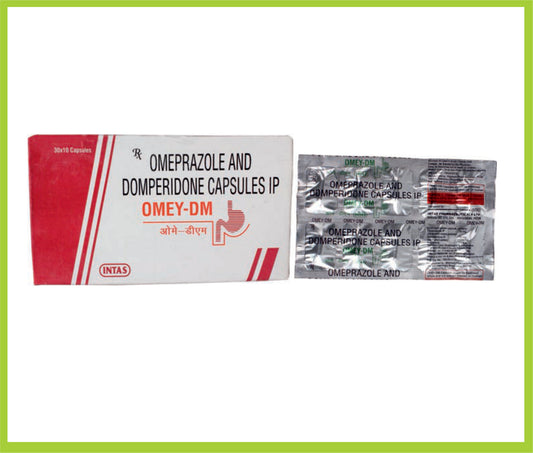 OMEY-DM 10 CAP ( Omeprazole 20mg + Domperidone 10 mg   ) by Intas