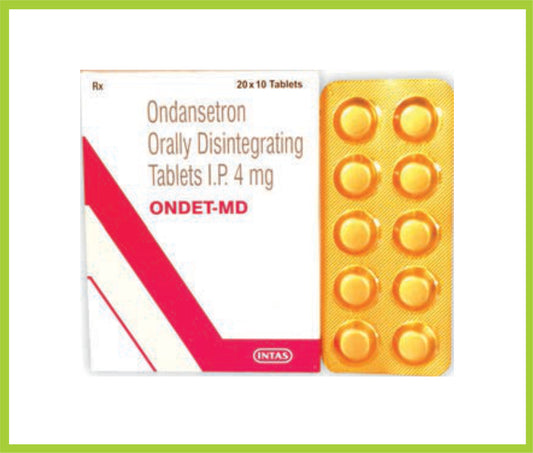 ONDET MD 10 TAB (COMBO) ( Each uncoated tab contains Ondansetron HCL 4mg ) by Intas