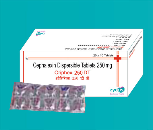 ORIPHEX 250 DT 20X10 ( Cephalexin 250mg ) by Zydus