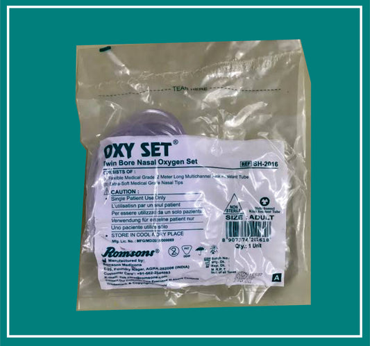OXY SET (ADULT) 2 MTR (Nasal Oxygen Cannula) by Romson