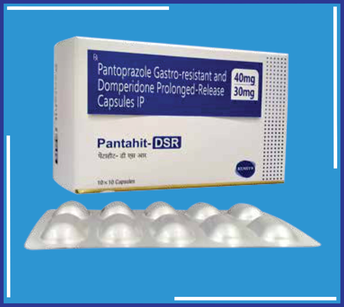Pantahit Dsr Cap ( Pantoprazole Sod. 40Mg + Domperidone 30Mg ) pack 10x10 by Kemsyn