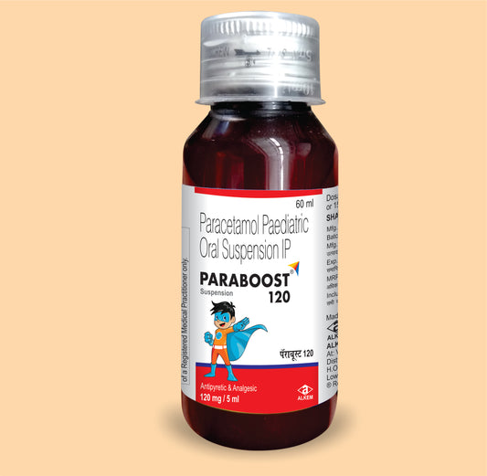 PARABOOST 120 SUSPENSION (60ML) ( Paracetamol 120 Mg/ 5Ml ) by Alkem