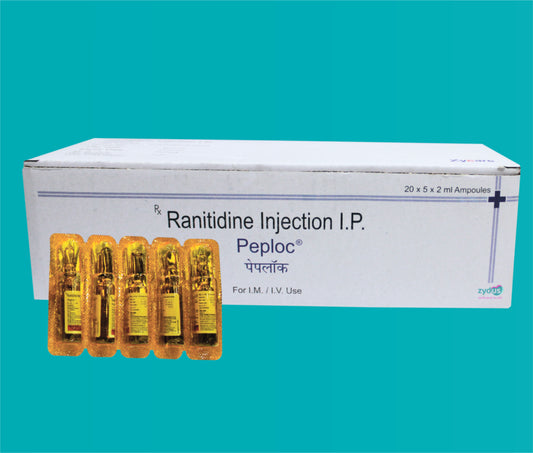 PEPLOC INJ. 2ml. ( Ranitidine hydrochloride equivalent to Ranitidine 50 mg. ) by Zydus