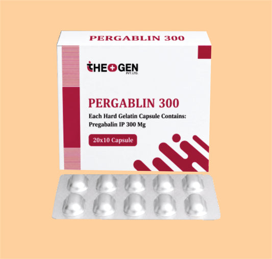 PERGABLIN 300 CAP (20X10) Each Hard Gelatin Capsule Contains: Pregabalin IP 300 mg by Theon