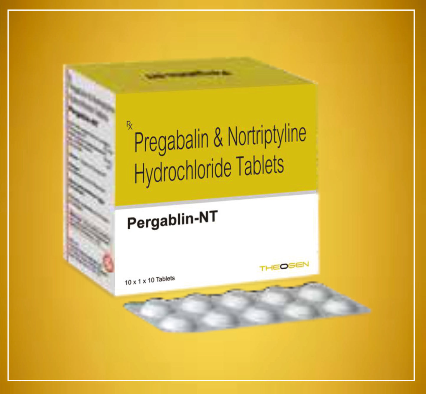 PERGABLIN-NT 10'S ( Pregabalin (75Mg) + Nortriptyline (10Mg) ) By Theon