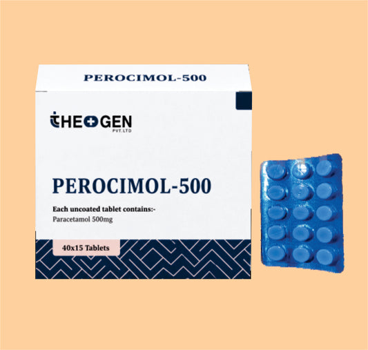 PEROCIMOL-500 (40X15) Each uncoated tablet contain:-Paracetamol 500mg by Theon