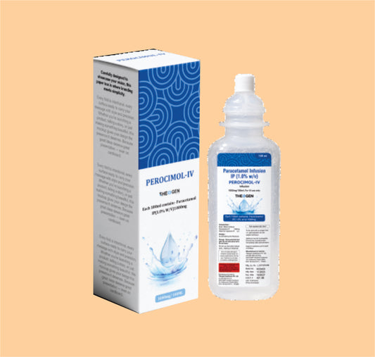 PEROCIMOL-IV (1000mg/ 100ML) Each 100ml contain:-Paracetamol IP(1.0% W/V)1000mg by Theon