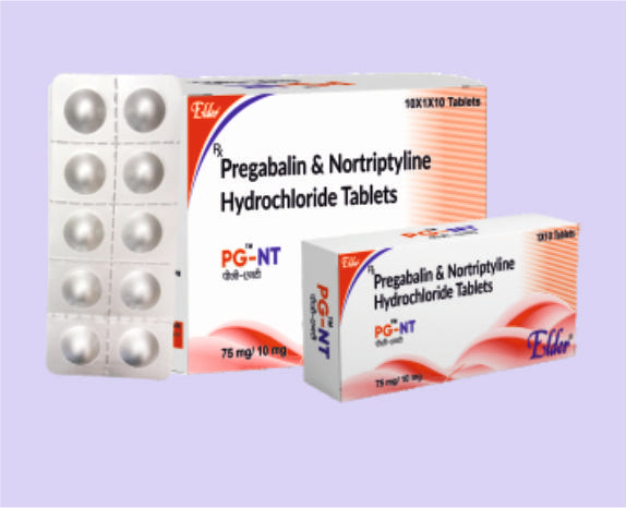 PG NT TABS (75/10MG) 10'S ( Pregabalin 75mg+Nortriptyline 10mg ) by Elder