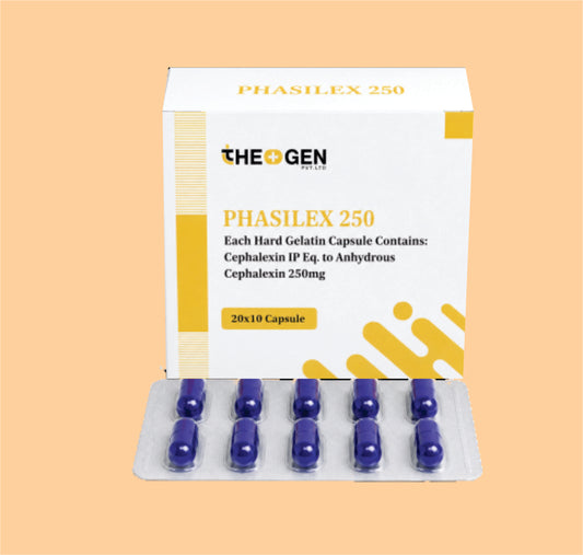 PHASILEX 250 (20x10) Each Hard Gelatin Capsule Contains: Cephalexin IP Eq. to Anhydrous Cephalexin 250mg  by Theon