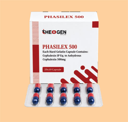PHASILEX 500 (20x10) Each Hard Gelatin Capsule Contains: Cephalexin IP Eq. to Anhydrous Cephalexin 500mg  by Theon