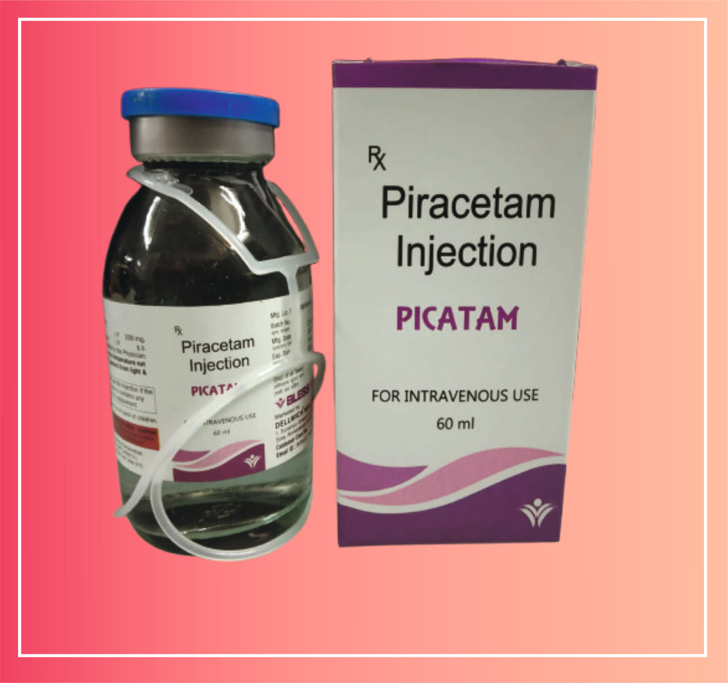 Piracetam 200Mg / 1Ml {Rate of 60 ml Inj} by Dellwich
