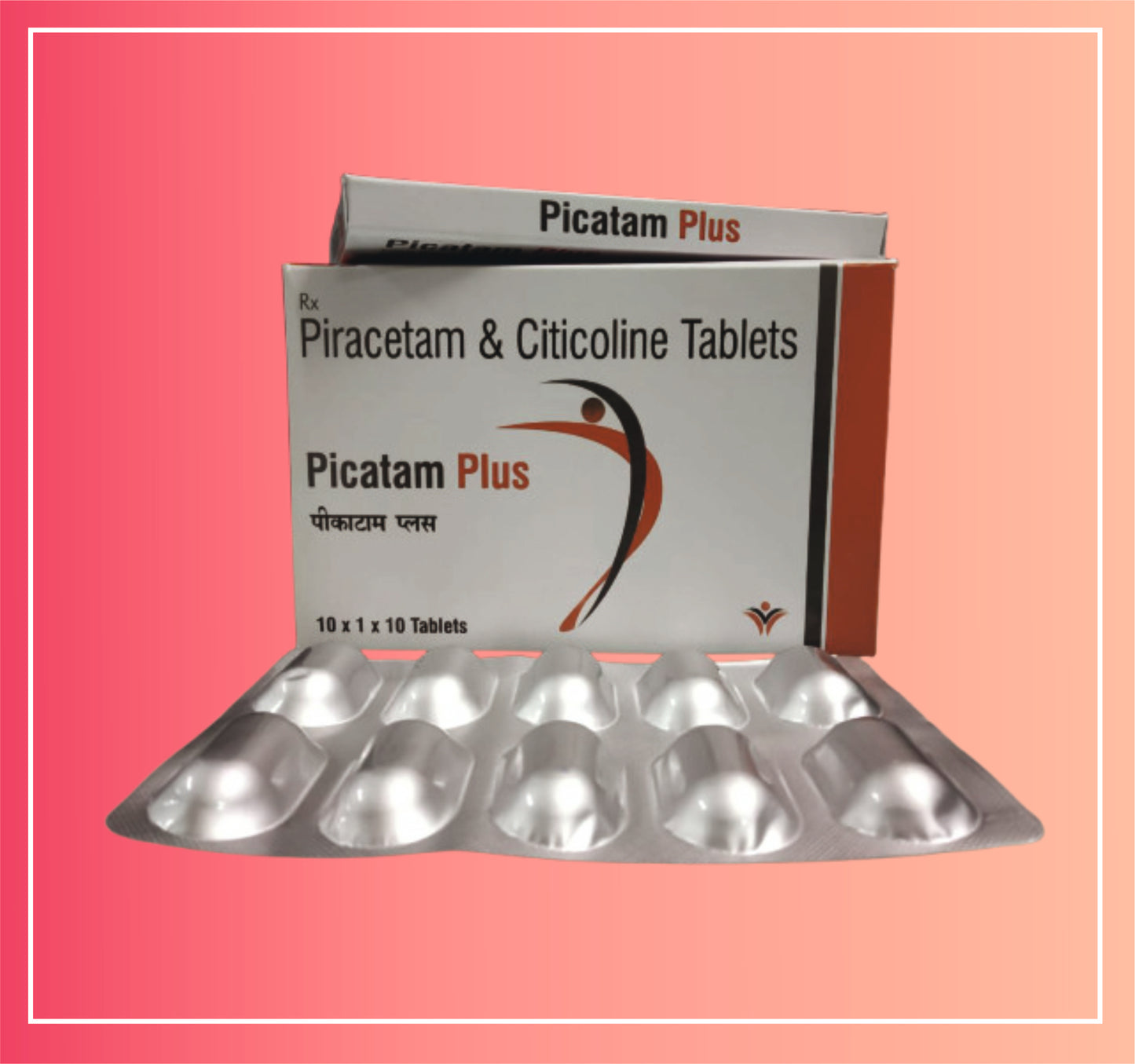 Piracetam 800, Citicoline Sodium 500 {Rate of 10 Tab} by Dellwich