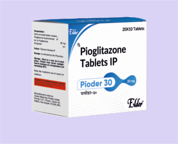 PIODER 30 TABS 10'S ( Pioglitazone 30mg Tab
 ) by Elder