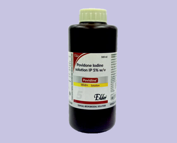 POVIDINE  SOLUTION 5%  500ML 500ML ( Povidone Iodine Solution 5% ) by Elder