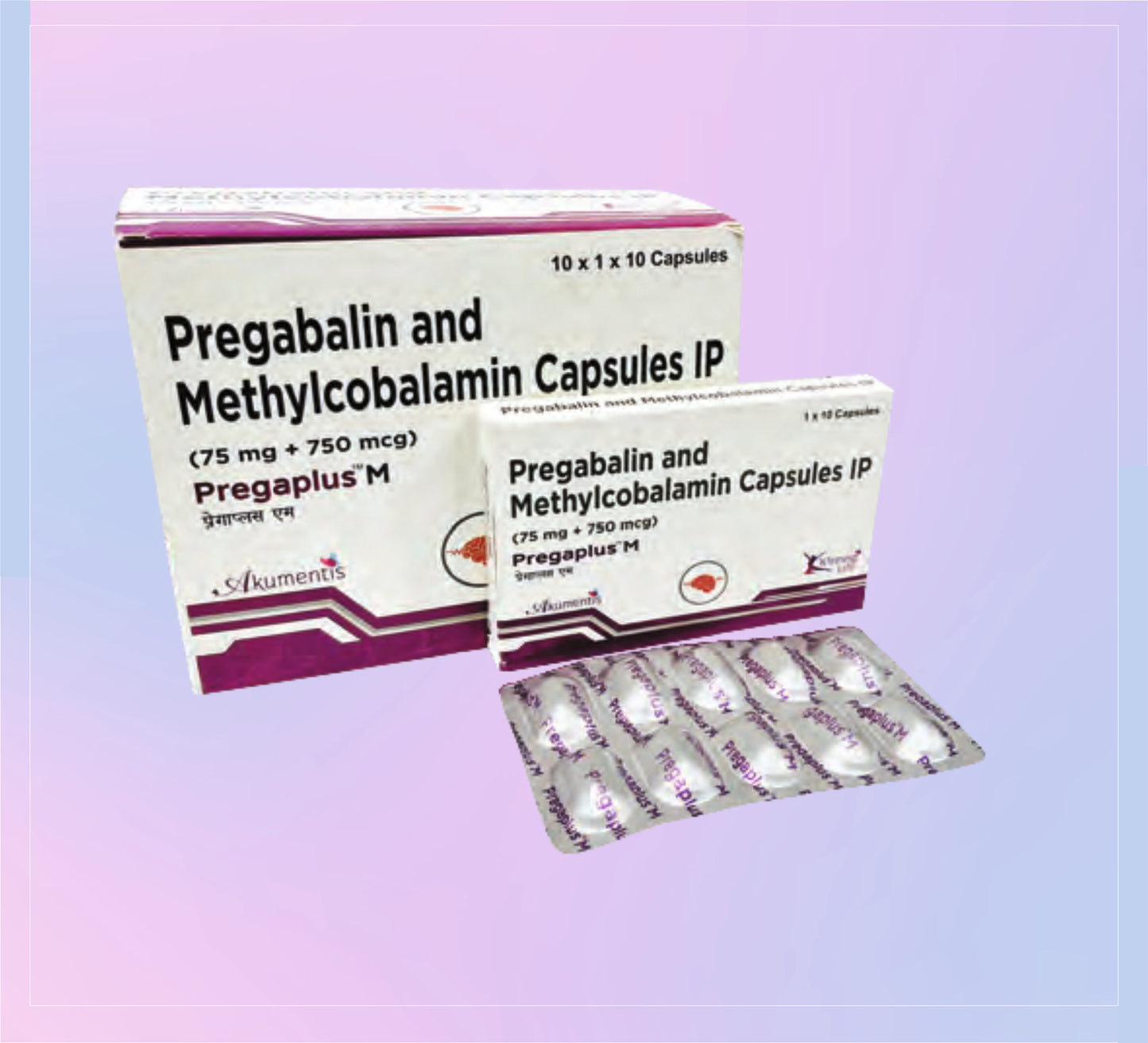 Pregaplus -M Capsule (Al) 10x1x10 Pregabalin 75 Mg + Methylcobalamin 750 Mcg   by Akumentis