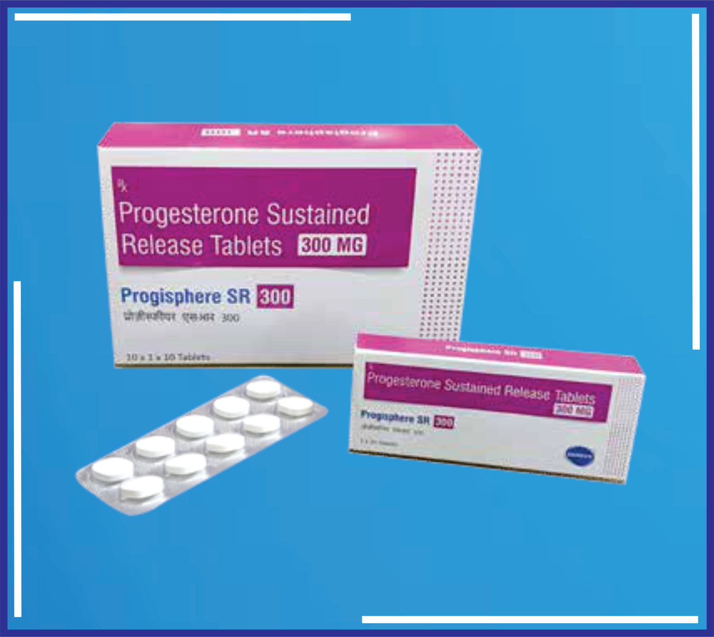 Progisphere Sr 300 Tab ( Progesterone Ip 300Mg ) pack 10x1x10 by Kemsyn