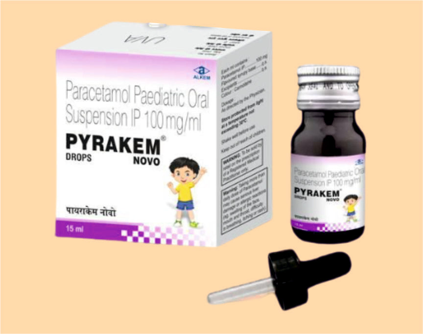 Pyrakem Novo Drops 100 Mg (15Ml) pack 15Ml ( Paracetamol 100 Mg / Ml  (15Ml) ) by Alkem1