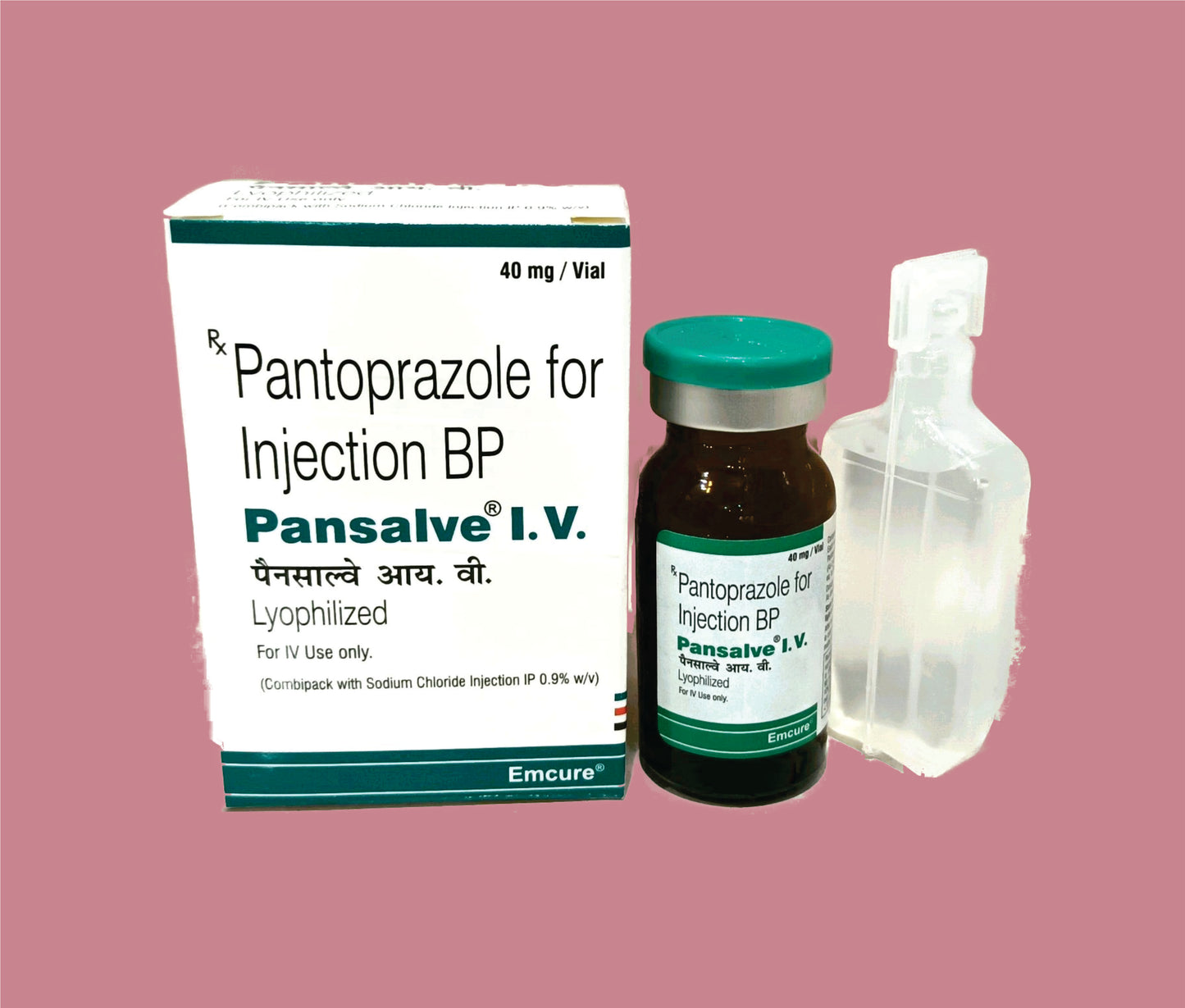 Pansalve I.V. Injection (40 mg/Vial) Pantoprazole for Injection BP 40 mg by Emcure