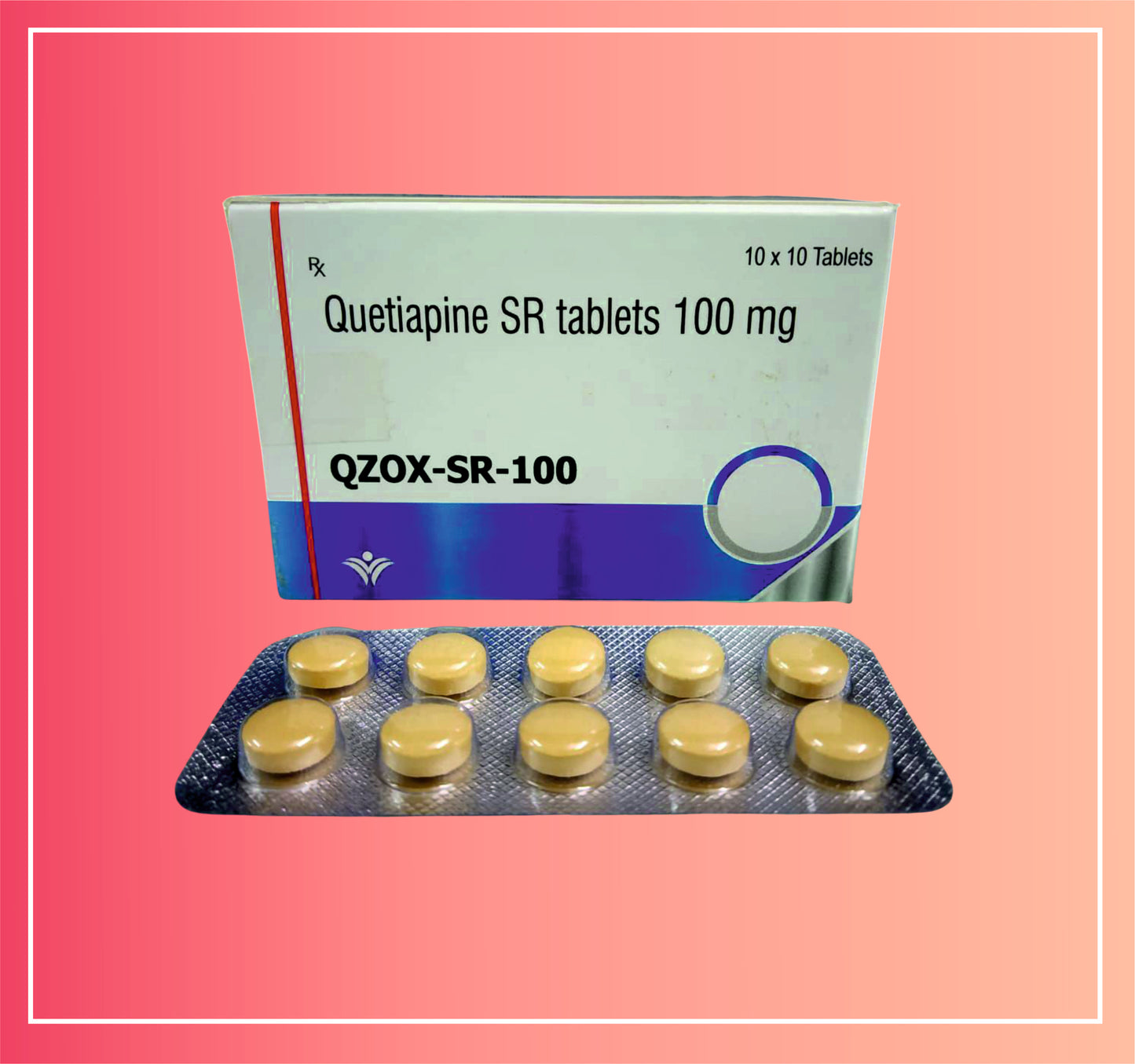 Quetiapine Fumarate 100 (Pr)  {Rate of 10 Tab} by Dellwich