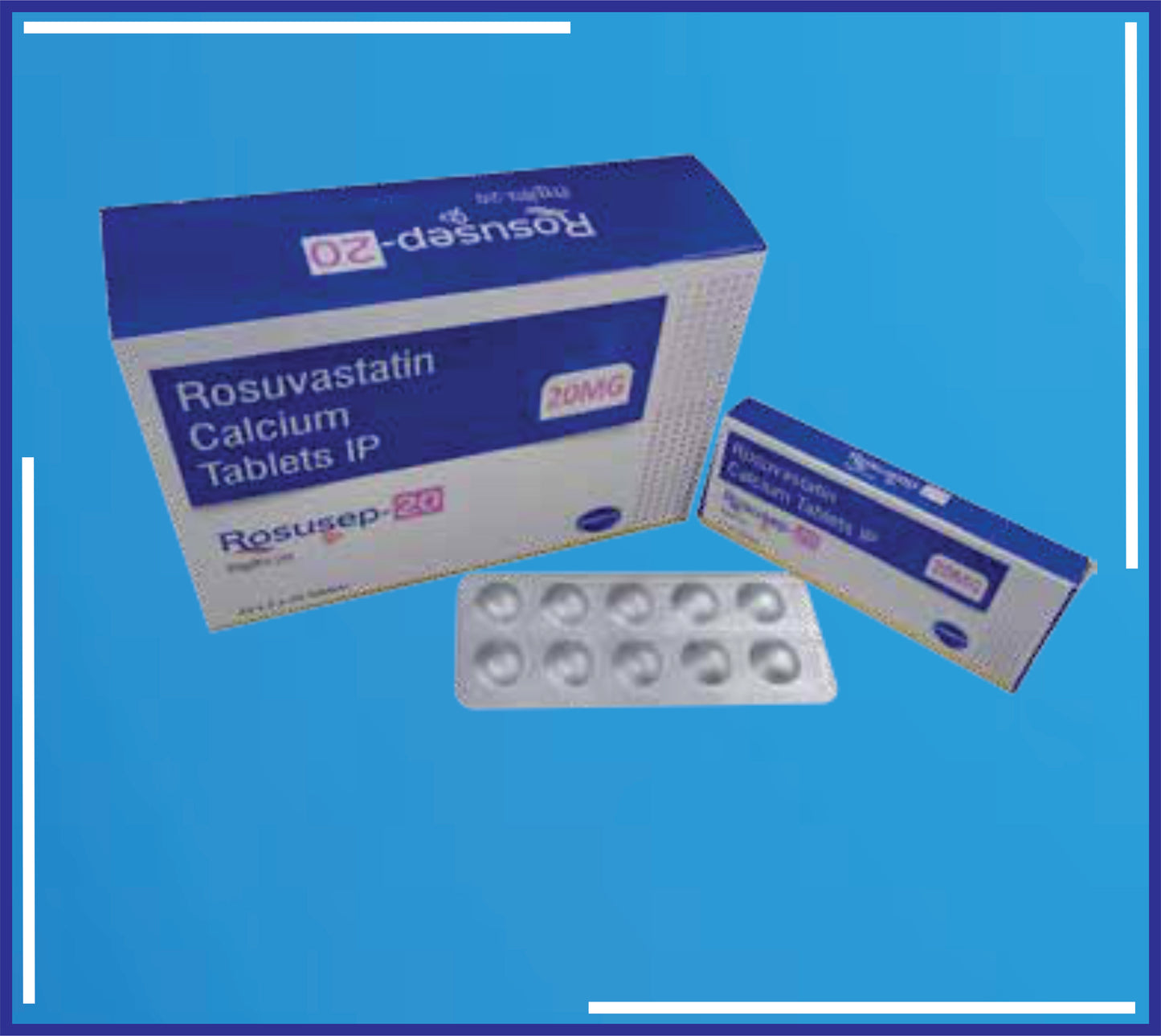 Rosusep 20 Tab ( Rosuvastatin Calcium 20Mg ) pack 10x2x10 by Kemsyn