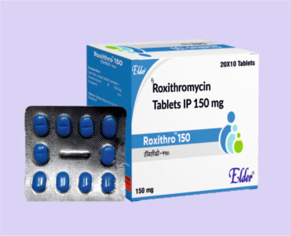 ROXITHRO 150  TABS 10'S ( Roxythromycin 150mg ) by Elder
