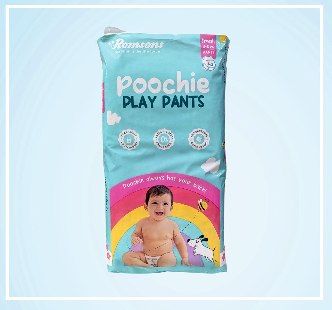 POOCHIE PLAY PANTS 40s (S), 32s (M), 28s (L), 24s (XL)Size 40, 32, 28, 24
