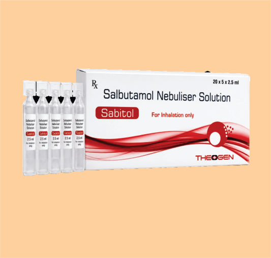 SABITOL 2.5ML (20X5X2.5ML) SALBUTAMOL RESPIRATOR SOLUTIONS by Theon