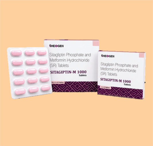 SITAGIPTIN M-1000 (10X1X15) Sitagliption 50 mg + Metformin 1000 mg  Film Coated Tablets by Theon