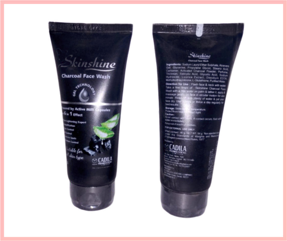 Skinshine Charcoal Face Wash 60 Gm 1 No. ( Charcoal Face Wash ) By Cadila