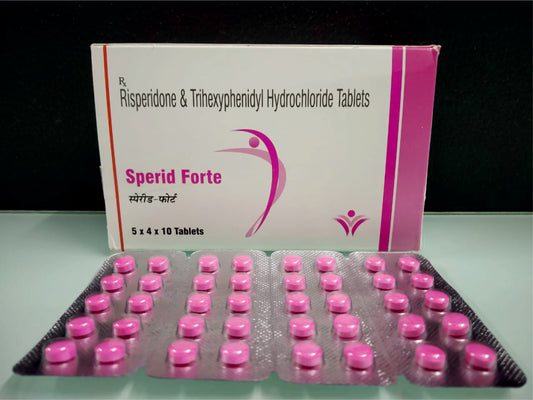 Risperidone 4, Trihexyphenidyl Hcl 2  {Rate of 10 Tab} by Dellwich