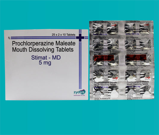 STIMAT- MD TABS
 50x10 ( Prochlorperazine Maleate IP 5mg ) by Zydus