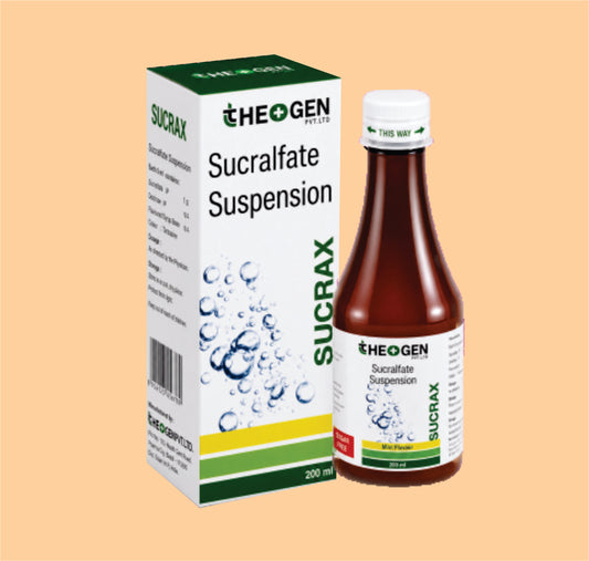 SUCRAX (200 ML) Each 10 ml contains : Sucralfate 1000 mg. by Theon