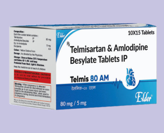 TELMIS 80AM TABS (80/5) 15'S ( Telmisartan 80mg, Amlodipidine 5mg ) by Elder