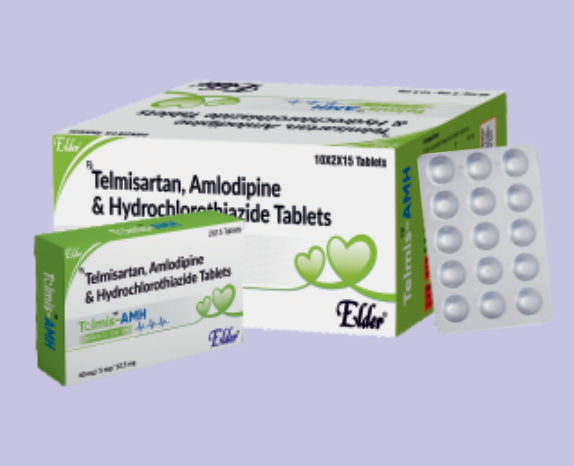 TELMIS AMH TABS (40/5/12.5MG) 15'S ( Telmisartan 40mg, Amlodipine 5mg & Hydrochlorathiazide 12.5mg Tablets ) by Elder