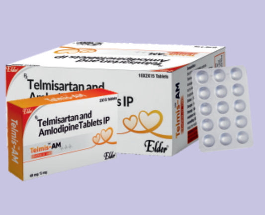 TELMIS AM TABS (40/5MG) 15'S ( Telemisartan 40 MG + Amlodipine 5 MG
 ) by Elder