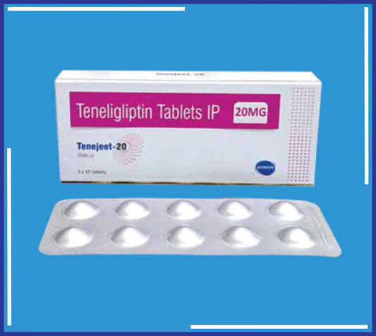 Tenejeet-20 Tab ( Teneligliptin 20Mg ) pack 10x3x10 by Kemsyn
