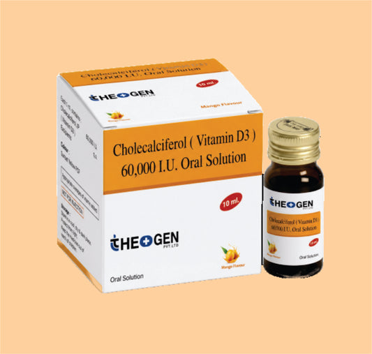 THEOCAL D3 SHOTS (5ml ) Each 5ml contains:- Cholecalciferol I.P. 60000 IU  (in nano droplet from) by Theon