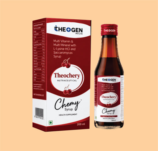 THEOCHERI Syrup (200 ML) Multi Vitamin & Multi Mineral with L-Lysine Health Supplent  by Theon
