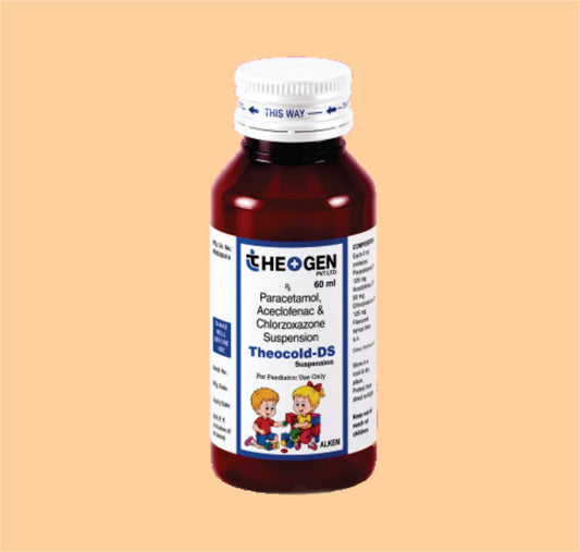 THEOCOLD DS SYP (60 ML) Each 5 ml contains: Phenylephrine HCI IP 5mg + Chlorpheniramine Maleate IP 2mg + Paracetamol IP 250mg by Theon