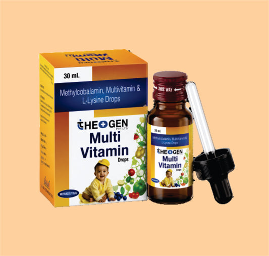 THEOGEN MULTIVITAMIN DROP (30ML) Methylcobalamin, Multivitamin & L-Lysine Drops by Theon