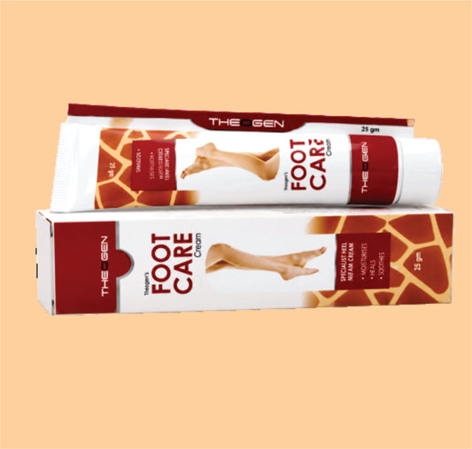 THEOGEN'S FOOT CARE (15X1X25GM) Contains Extract of Kabila (Mallotus phillppensis) Fr.20% w/w, Daruharidra (Berberis lycium) Rt.5% w/w,Manjishtha (Rubia cordifoila) Rt.5% w/w,Ral (Shorea robusta) Gum20% w/w, Alum 2% w/w, Cream Base Q.S by Theon