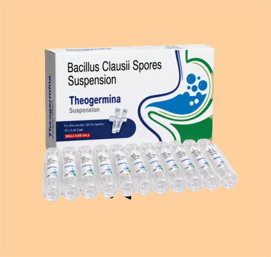 THEOGERMINA (10X1X5ml ) BACILLUS CLAUSII UBBC-072 BILLION SPORES PURIFIED WATER IP by Theon