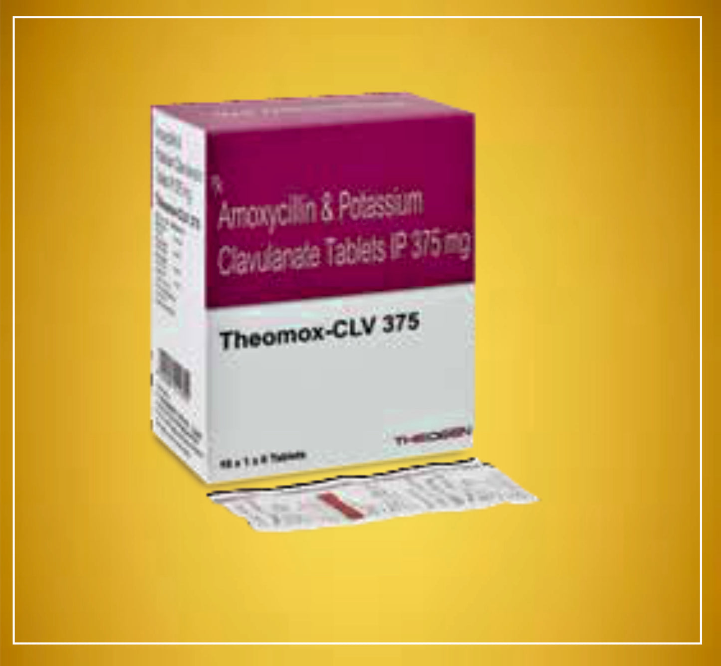 THEOMOX-CLV 375 6'S ( Amoxycillin  (250Mg) +  Clavulanic Acid (125Mg) ) By Theon