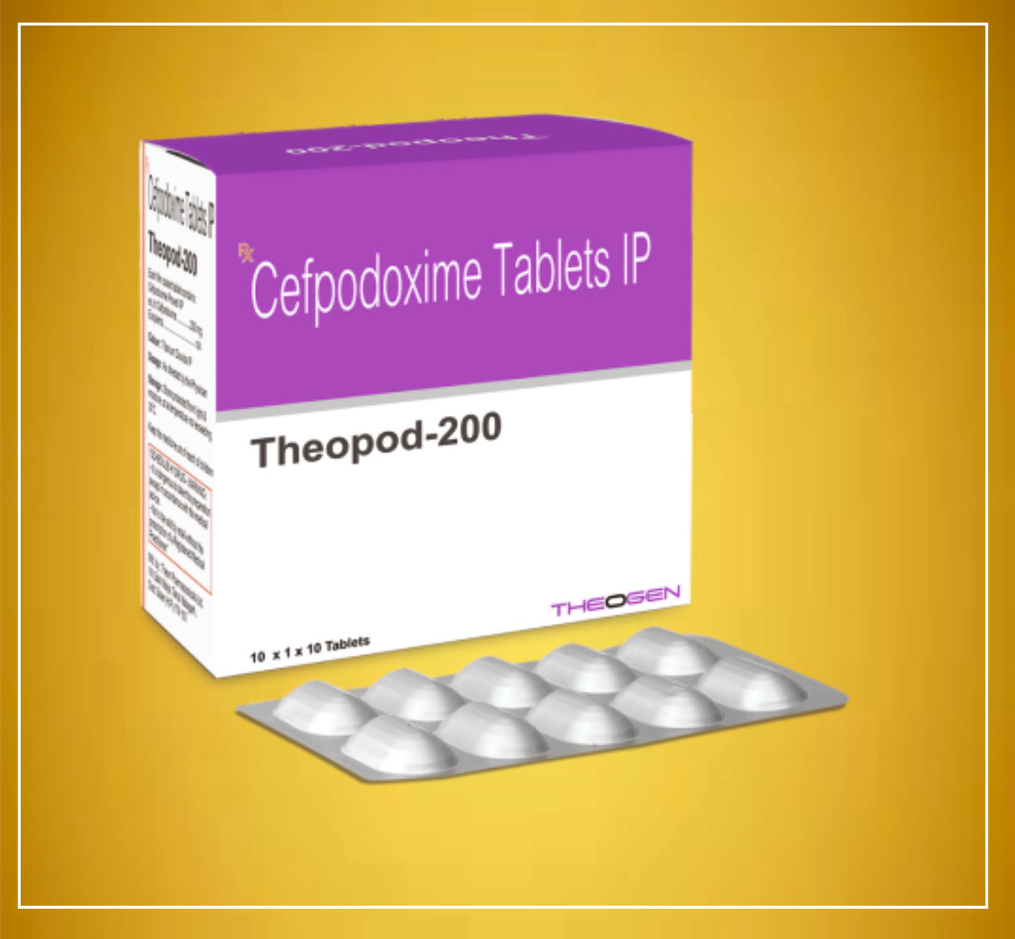 THEOPOD-200 TAB 10 TAB ( Cefpodoxime Proxetil (200Mg) ) By Theon