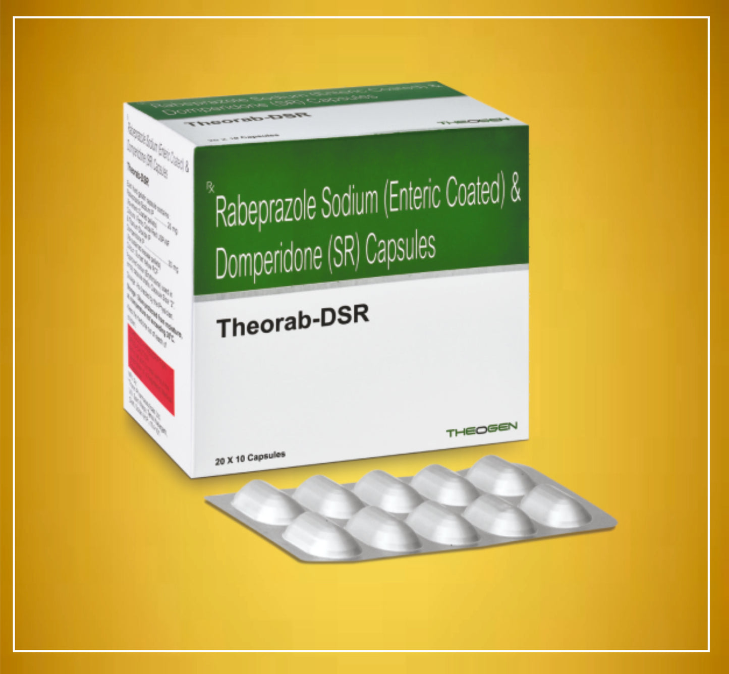 THEORAB DSR CAP 10'S ( Domperidone (30Mg) + Rabeprazole (20Mg) ) By Theon