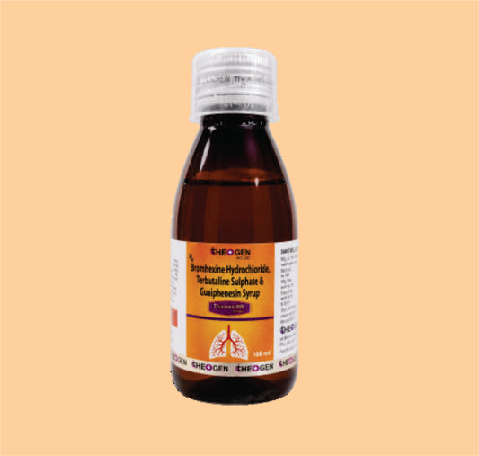 THEOREX BR SUSP (100 ML) Each 5ml Contains: Terbutaline Sulphate I.P 1.25mg + Bromhexine Hydrochloride I.P. 2mg+ Guiaphenesin I.P. 50mg + Menthol I.P.  0.5mg by Theon